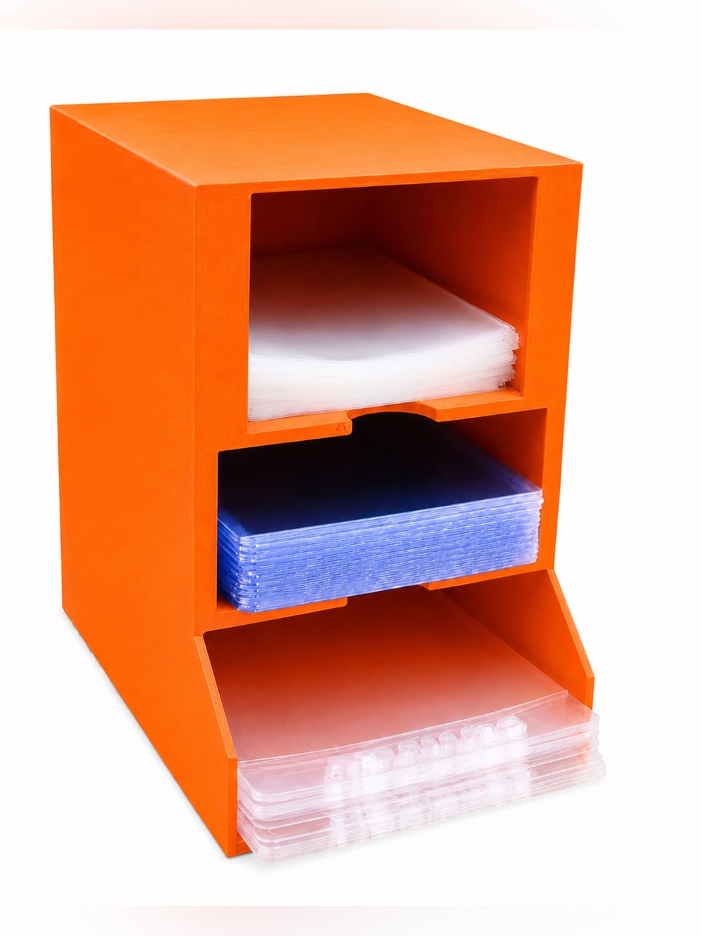 Orange Trading Card / Sports Card Penny Sleeve, Top Loader, Semi Rigid Caddie